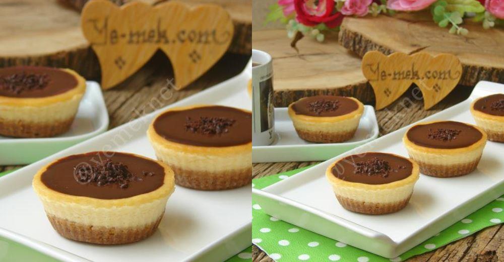 Çikolatalı Mini Çiz Kek (Cheesecake) Tarifi, Nasıl Yapılır? (Resimli