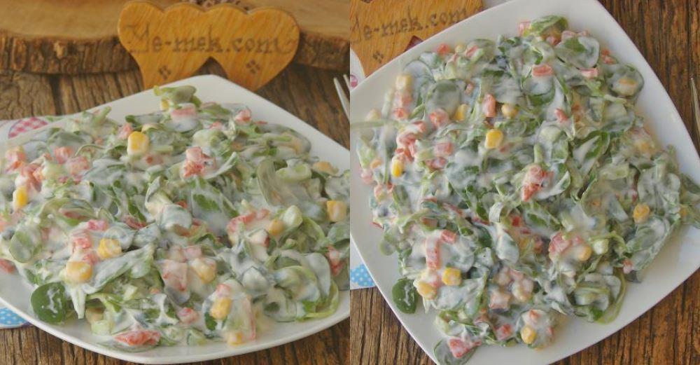 Kolay Yoğurtlu Semizotu Salatası Tarifi, Nasıl Yapılır? (Resimli