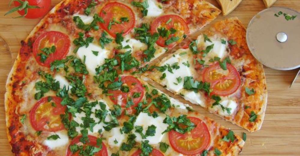 Tortilla Pizza With Parsley Recipe