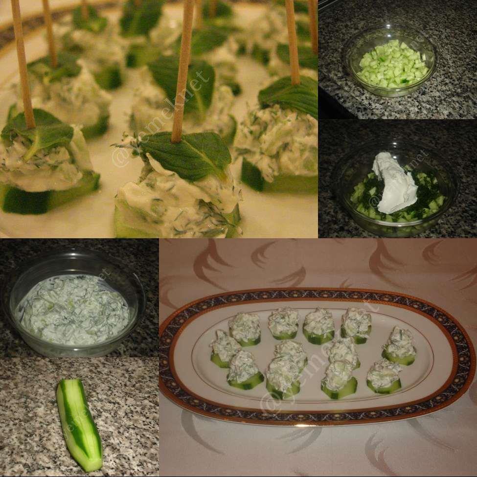 Cucumber Cream Cheese Canape Recipe