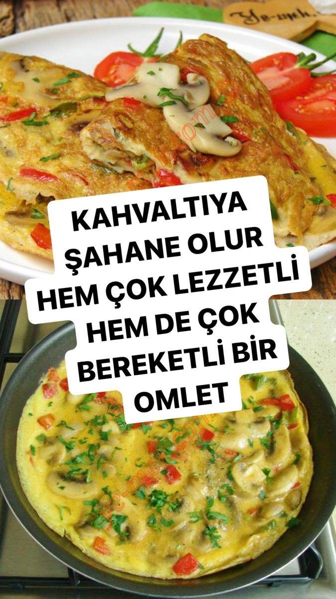 Mantarlı Biberli Omlet