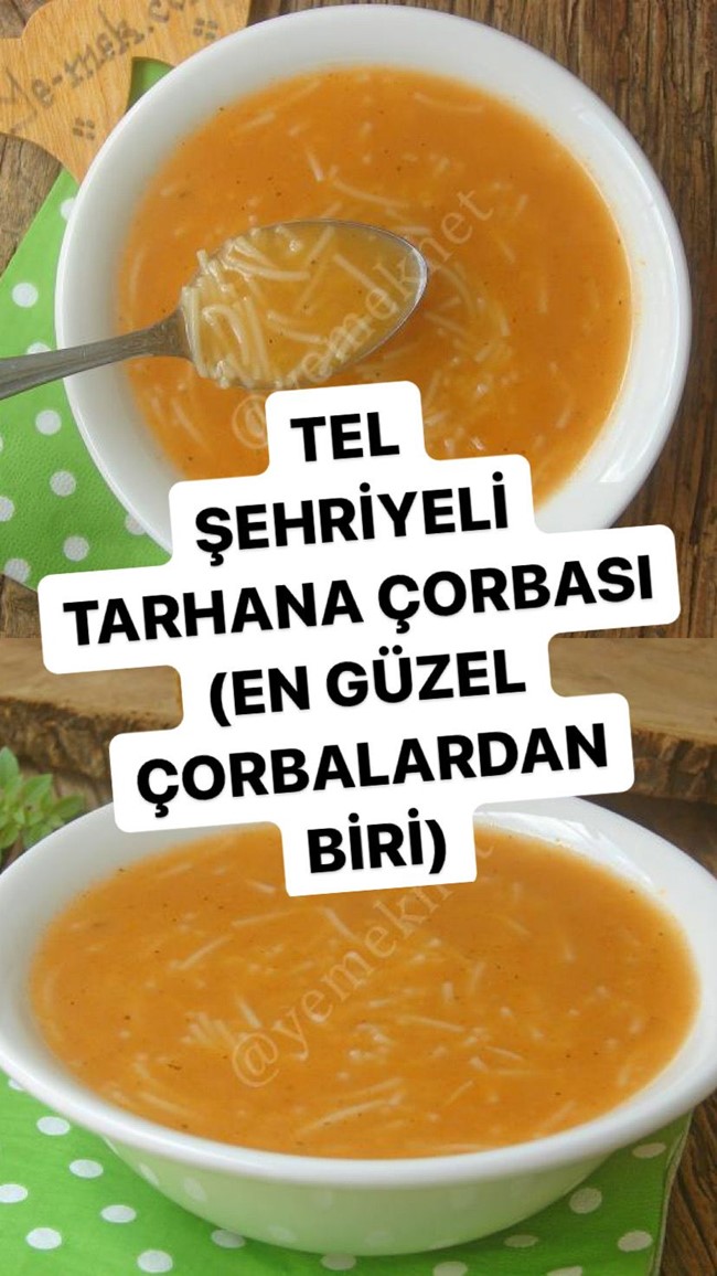 Tel Şehriyeli Tarhana Çorbası