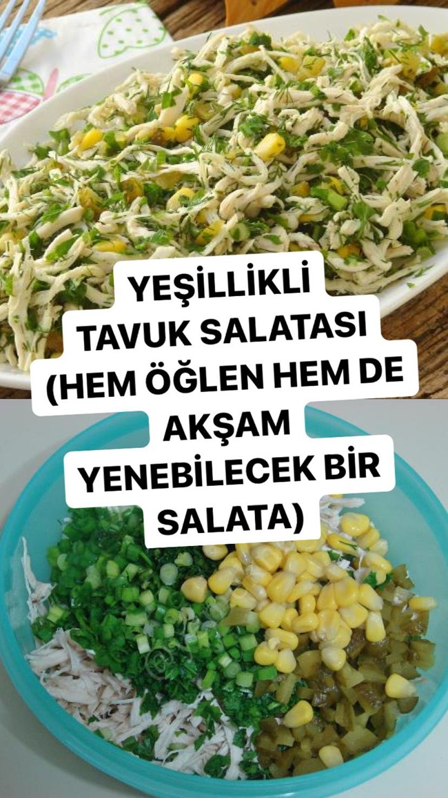 Yeşillikli Tavuk Salatası