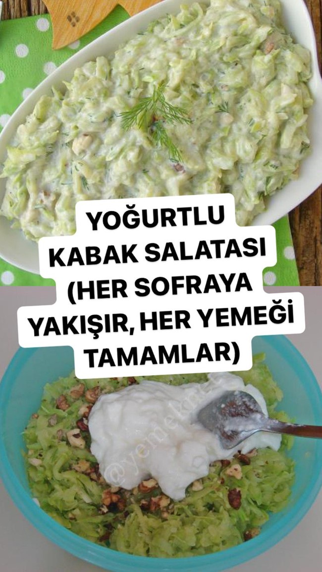 Yoğurtlu Kabak Salatası